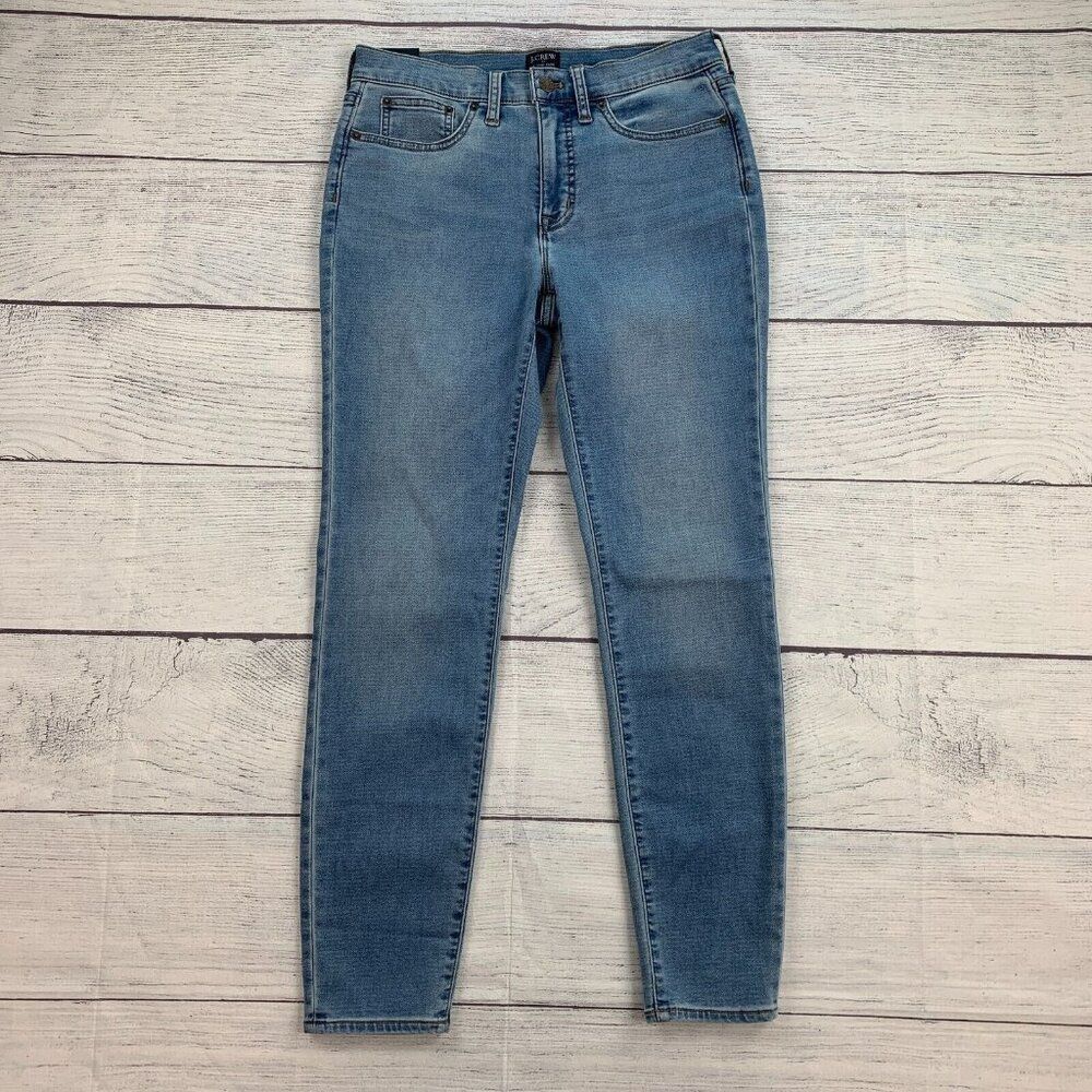 J. Crew Re-imagined Jeans 28 8" Mid-Rise Skinny Light Wash Inseam 28.5" New NWT